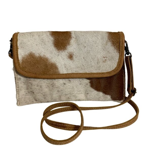 Myra Handbags - MYRA Bag Crossbody Leather Cowhide Canvas Purse Clutch S Coastal Western NWOT